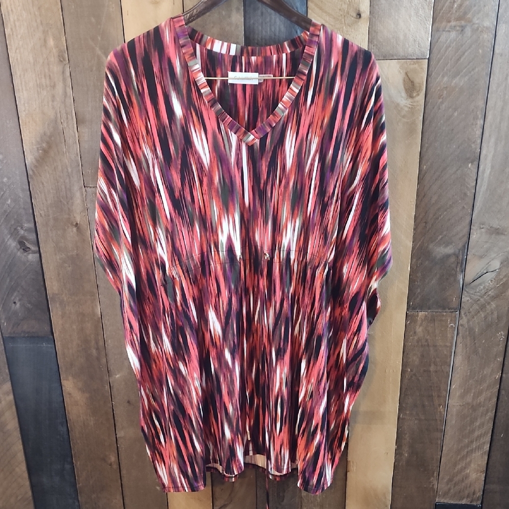 Calvin Klein  Vibrant Multicolor Women's Beach Cover Size 6